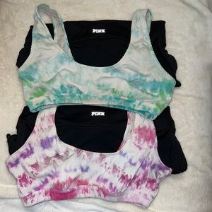 VS SPORT GYM TO SWIM BUNDLE. 2 bottoms size L. 2 tops size L. Tags cut out.